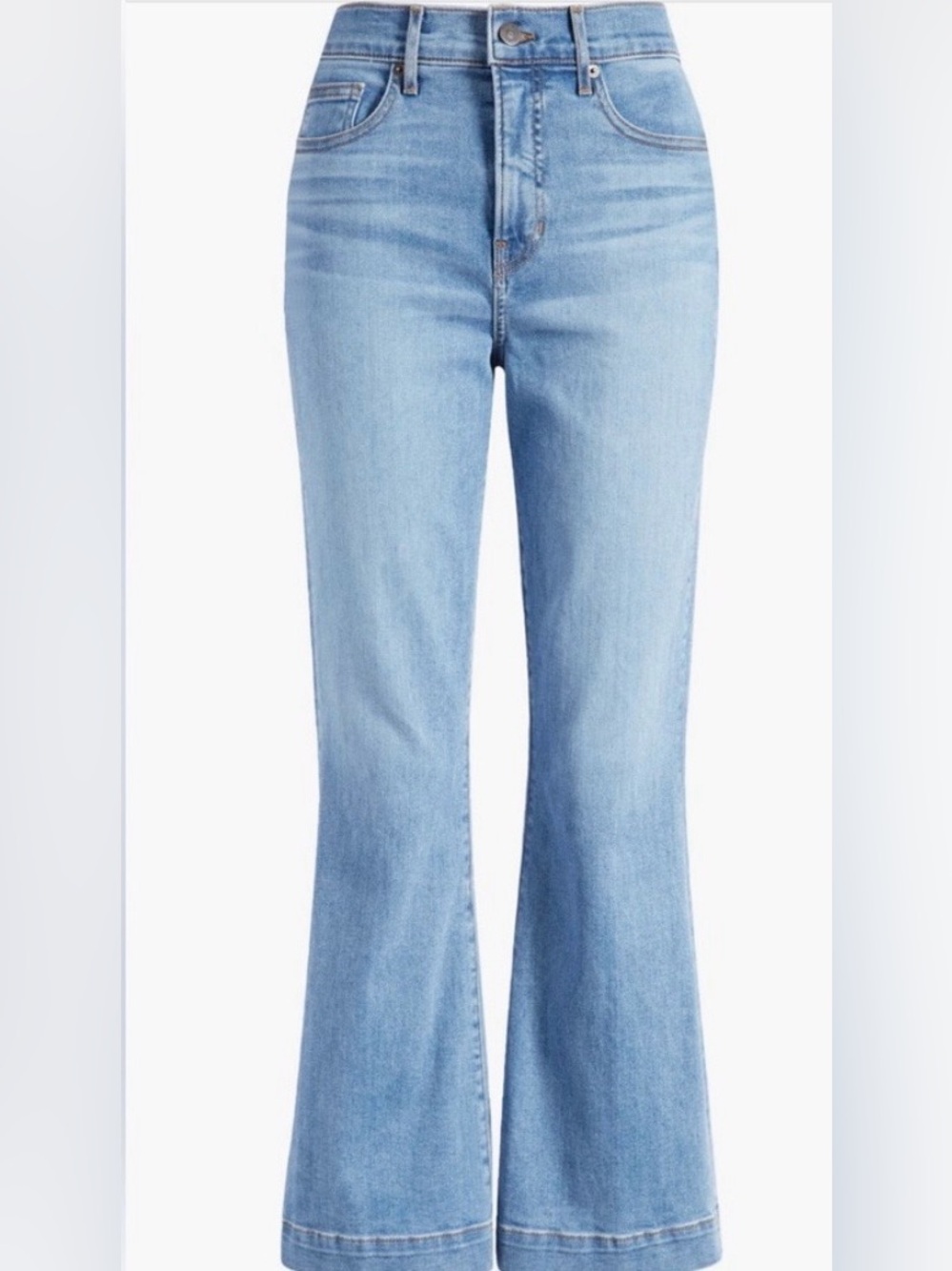 Veronica Beard Light Blue High-Rise Wide Leg Jeans